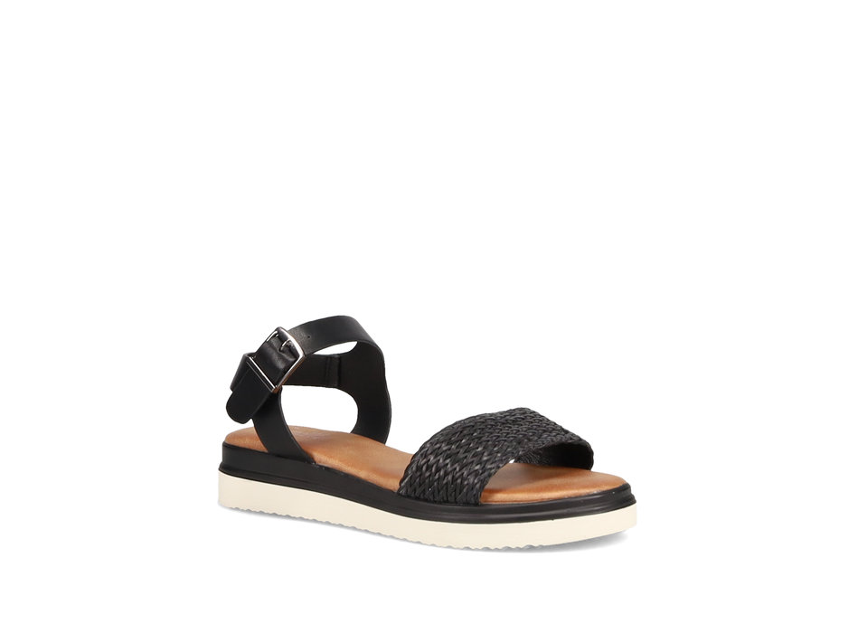 Black wedge sandal