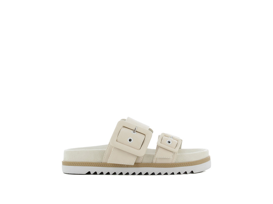 Beige footbed sandal