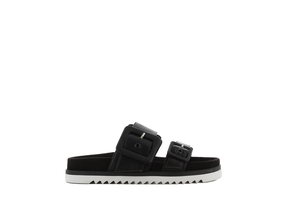 Black footbed sandal