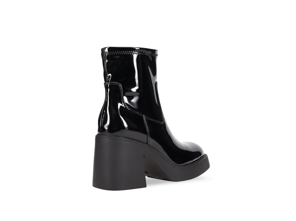 Black patent bootie