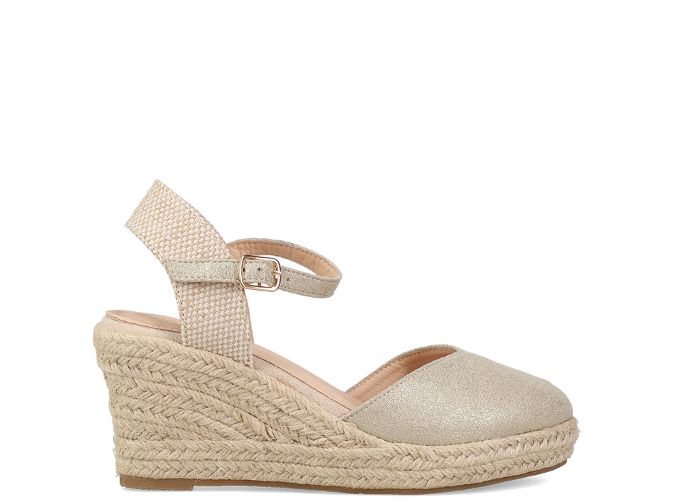 Gold espadrille