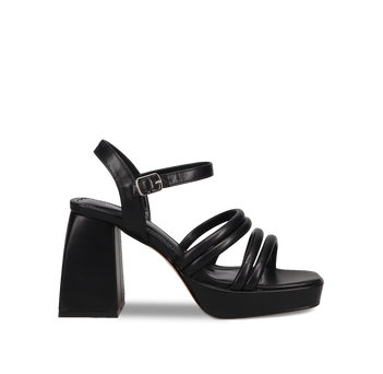 Black block heel sandal