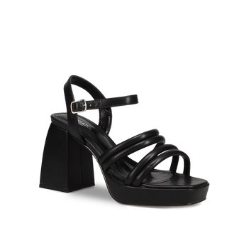 Black block heel sandal