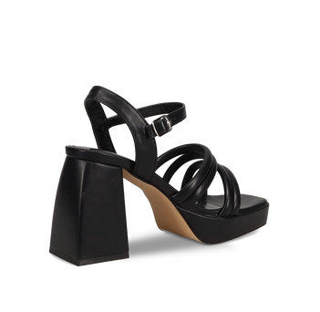 Black block heel sandal