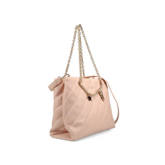 Pink quilted shoulder bag hotsell