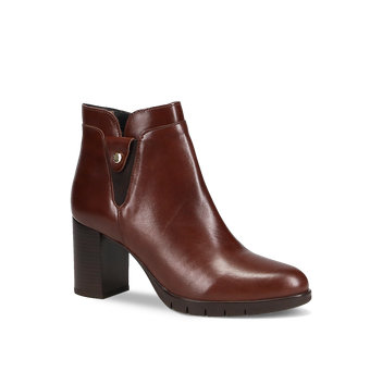 Brown leather bootie