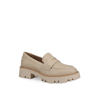 Beige chunky loafer