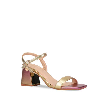 Fuchsia-gold sandal