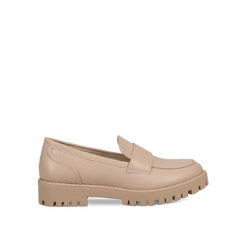 Beige chunky loafer