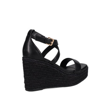 Black wedge sandal