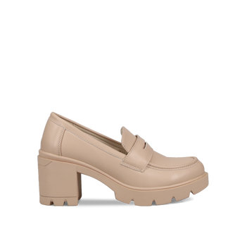 Beige chunky loafer