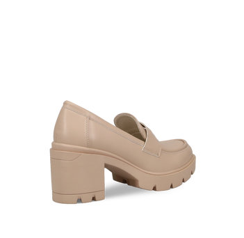 Beige chunky loafer