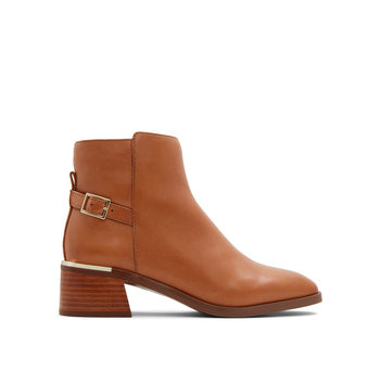 Tan leather bootie SIRAVETH