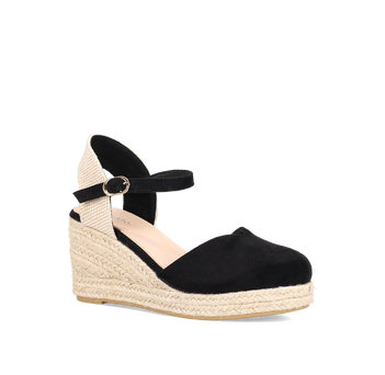 Black wedge espadrille