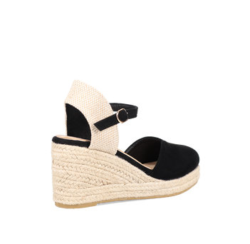 Black wedge espadrille