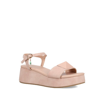 Pink wedge sandal