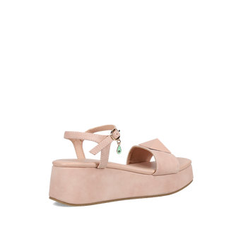 Pink wedge sandal