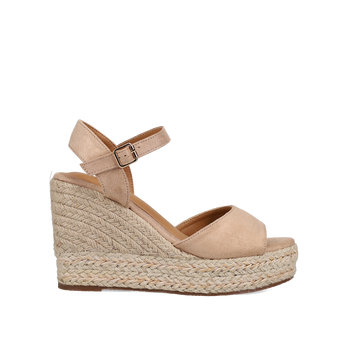 Beige wedge sandal