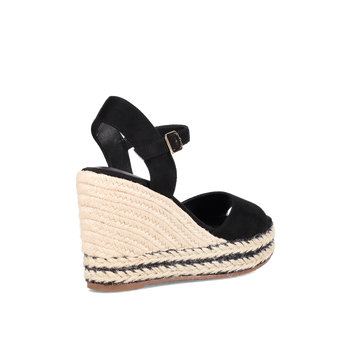 Black wedge sandal