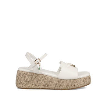 White wedge sandal