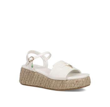 White wedge sandal