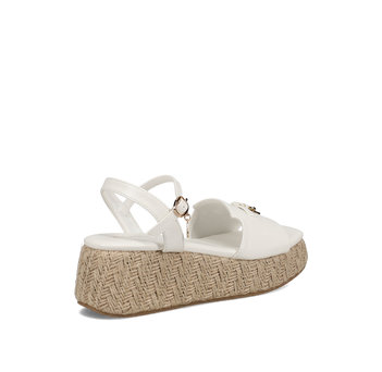 White wedge sandal