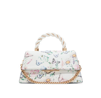 White floral handbag SIDONIE