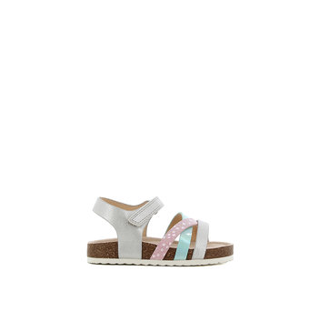 Kid''s silver foodbed sandal