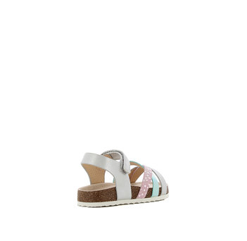 Kid''s silver foodbed sandal