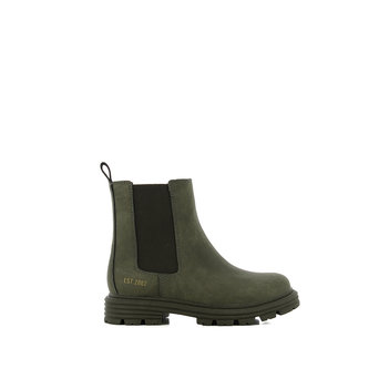 Kid''s khaki green Chelsea boot