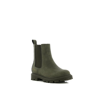 Kid''s khaki green Chelsea boot