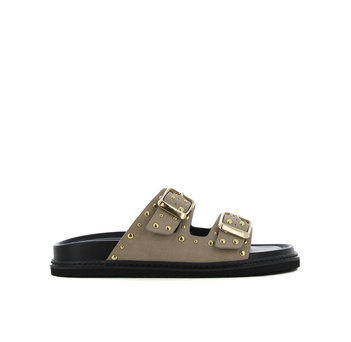 Taupe footbed sandal