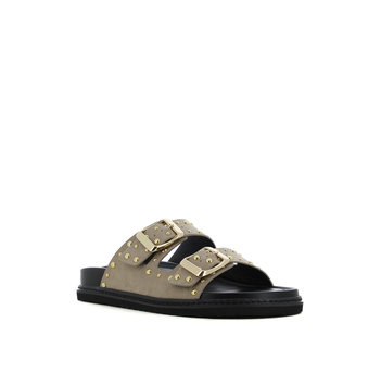 Taupe footbed sandal