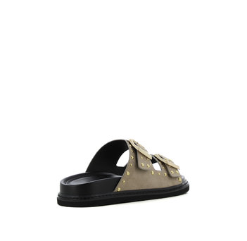 Taupe footbed sandal