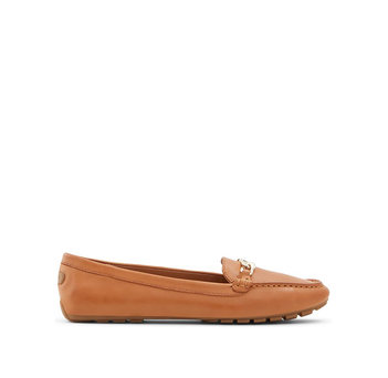 Brown leather loafer MARETTINI