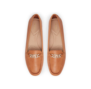 Brown leather loafer MARETTINI