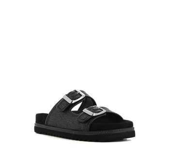 Black footbed sandal