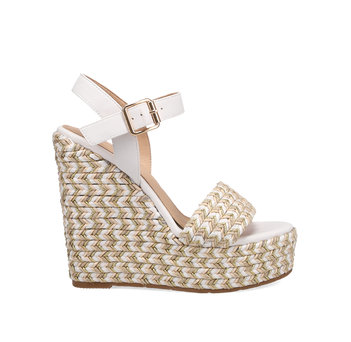 White wedge sandal