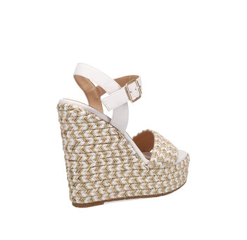 White wedge sandal