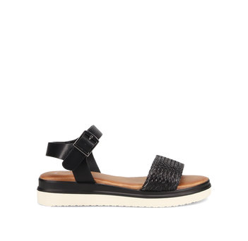 Black wedge sandal