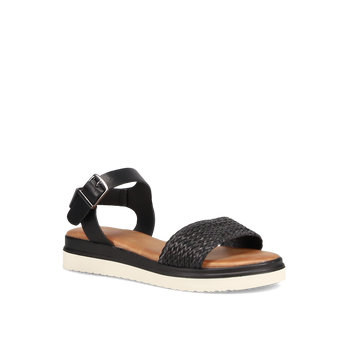 Black wedge sandal