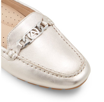 Silver leather loafer MARETTINI