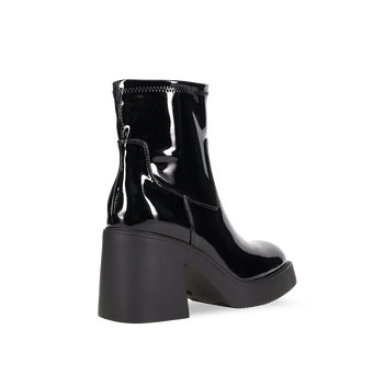 Black patent bootie