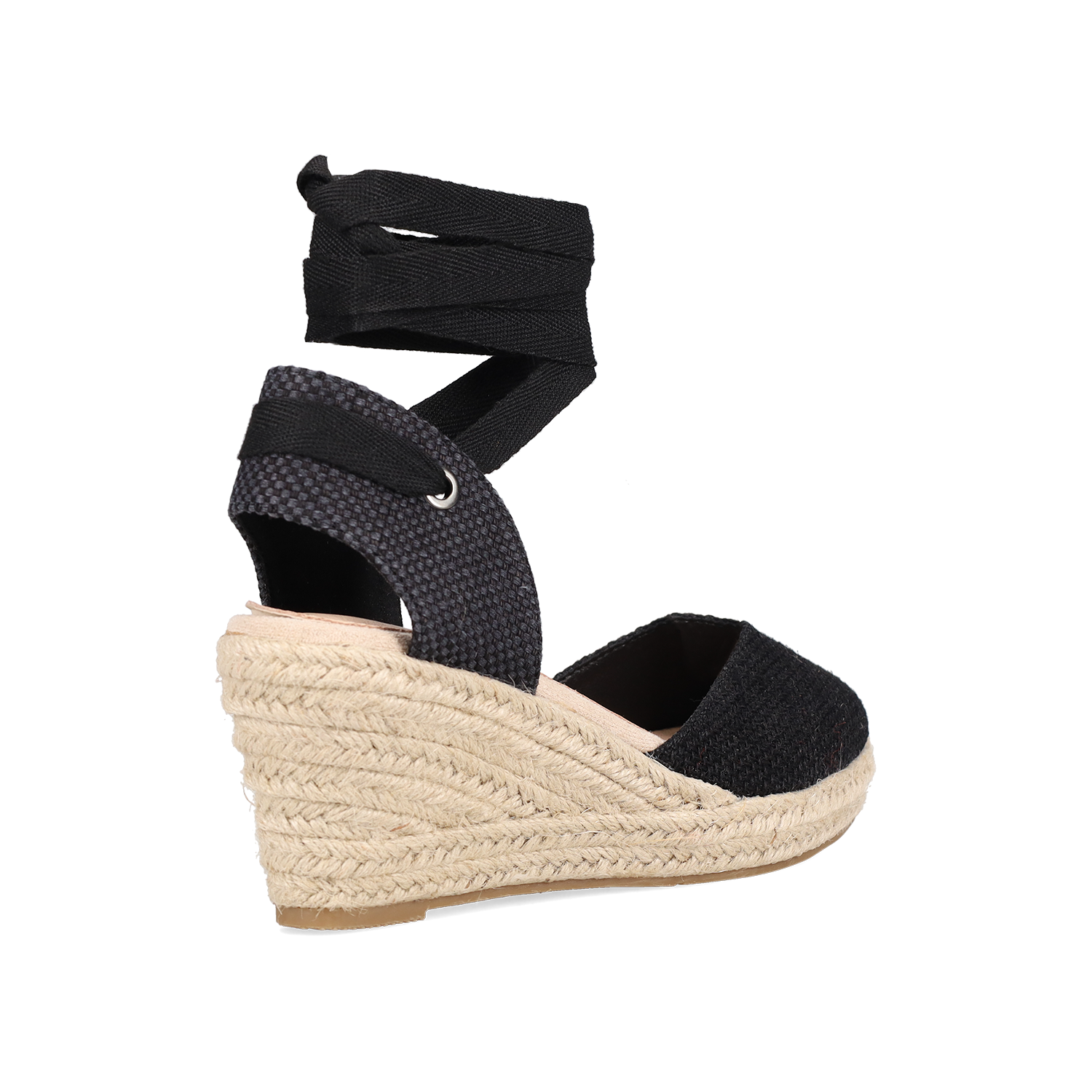 Black canvas espadrille wedges online