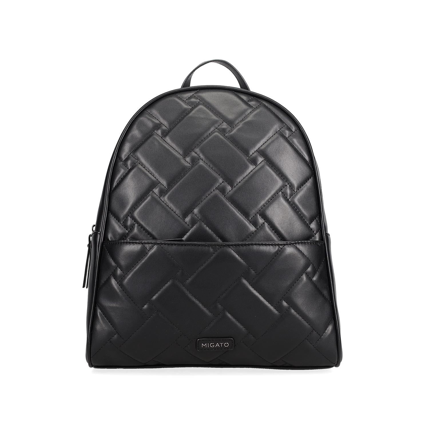 Black quilted backpack Migato