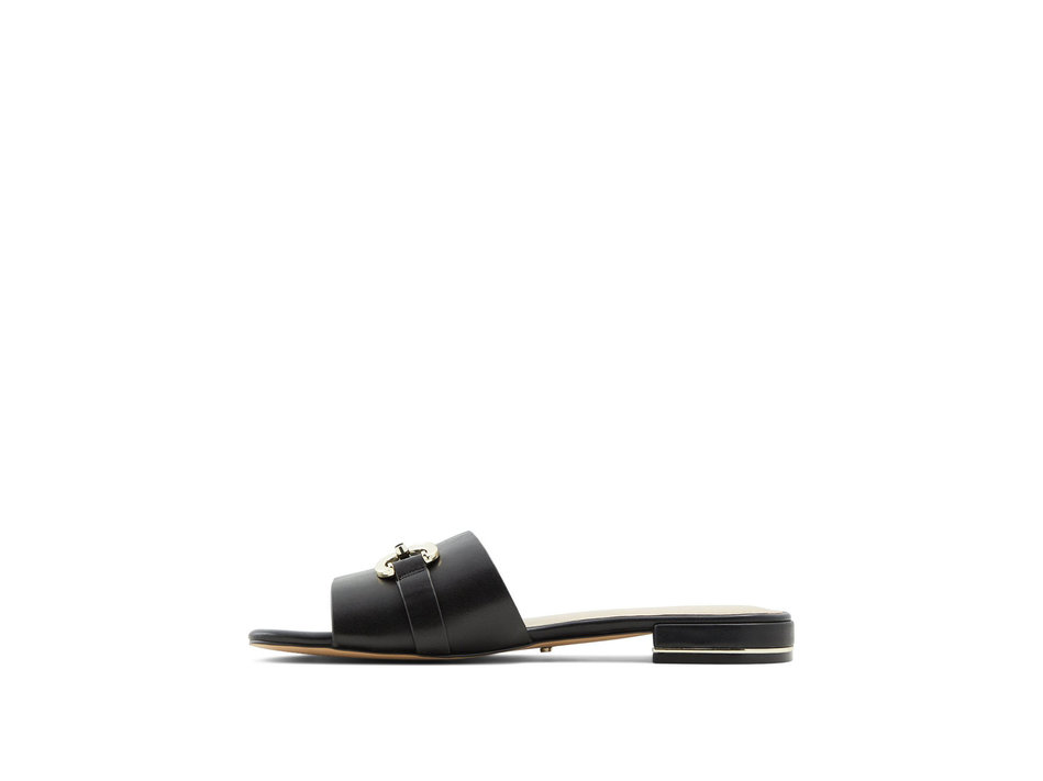 Black leather sandal SEVYFLEX