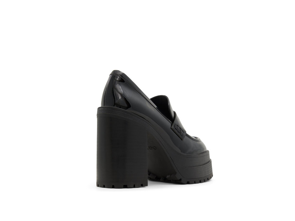 Black patent high-heeled loafer BIGSOUL