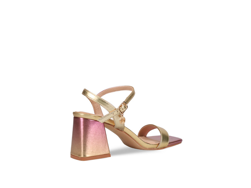 Fuchsia-gold sandal