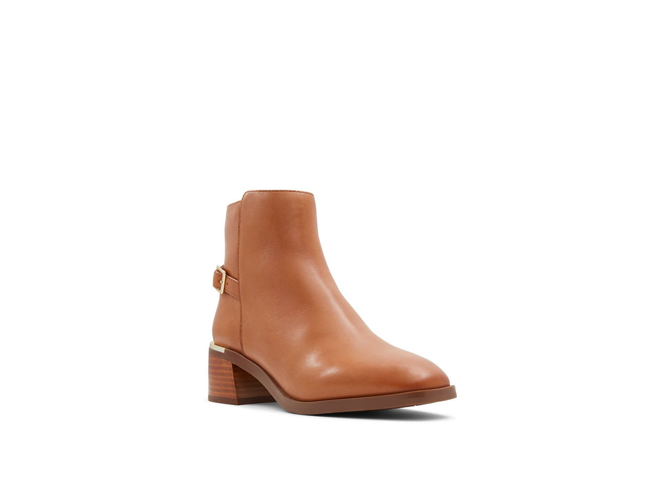 Tan leather bootie SIRAVETH