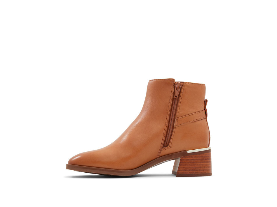 Tan leather bootie SIRAVETH